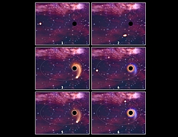Ein Schwarzes Loch, das immer wieder dieselben Stern verschlingt. (Bild: ESA, CC BY-SA 3.0 IGO)