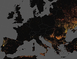 Brandflächen in Europa zwischen 2016 und 2021 – alle Brände. (Bild: DLR (CC BY-NC-ND 3.0))