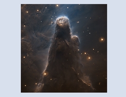 Der Konusnebel ist Teil einer Sternentstehungsregion im Weltall, NGC 2264, in etwa 2500 Lichtjahren Entfernung. Sein säulenartiges Aussehen ist ein perfektes Beispiel für die Formen, die sich in riesigen Wolken aus kaltem molekularem Gas und Staub entwickeln können, die für die Entstehung neuer Sterne bekannt sind. Dieser faszinierende neue Blick auf den Nebel wurde mit dem FOcal Reducer and Low Dispersion Spectrograph 2 (FORS2) am Very Large Telescope (VLT) der ESO aufgenommen und anlässlich des 60-jährigen Bestehens der ESO veröffentlicht. (Bild: ESO)
