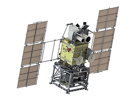 Satellit des Typs Kanopus-V-IK mit Satellitenbus von WNIIEM - künstlerische Darstellung. (Bild: WNIIEM / vniiem.ru)