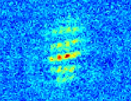 Interferenzmusters des Atominterferometers. (Bild: Maike Lachmann, IQO)