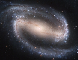 Balken-Spiralgalaxie NGC 1300 vom Weltraumteleskop Hubble abgelichtet. (Bild: NASA STScI)