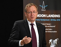 2019: ESA-Generaldirektor Jan Wörner: „Vorwärts zum Mond“. (Bild: DGLR (Thomas Henne))