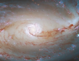 Dieses Bild zeigt das Herz der Balkenspiralgalaxie NGC 1097, wie es vom Hubble-Weltraumteleskop der NASA aufgenommen wurde. (Bild: ESA/Hubble & NASA, D. Sand, K. Sheth)