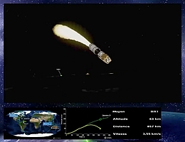 Flugwegabweichung der Vega-C bei der Mission VV22. (Grafik: Arianespace Webcast)