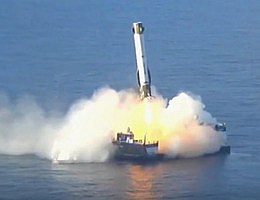 Kurz vor dem Aufsetzen auf Jacklyn Credit: Blue Origin