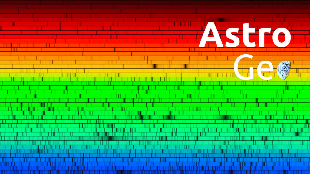 Vertikale Streifen in den Farben des Regenbogens sind von vertikalen dunklen Linien durchzogen.